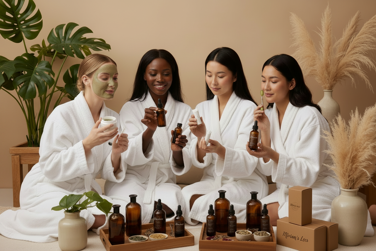Miriam's Locs Women's Spa - All Brown Branded Bottles